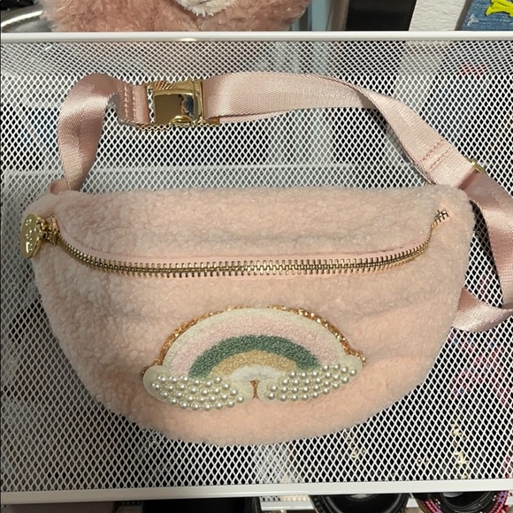 Stoney Clover Lane Handbags - Rose Cozy Fanny Pack with Jumbo Rainbow Patch